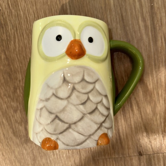 Tag Other - TAG OWL Coffee Mug 3D Embossed Ceramic Bird Coffee Cup Figural Animal